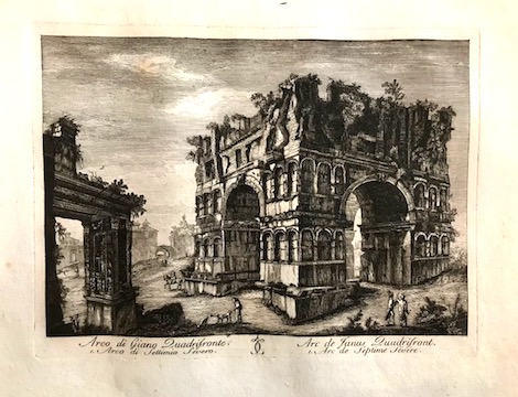 Calcografia di Giuseppe Vasi Arco di Giano Quadrifronte 1796 Roma